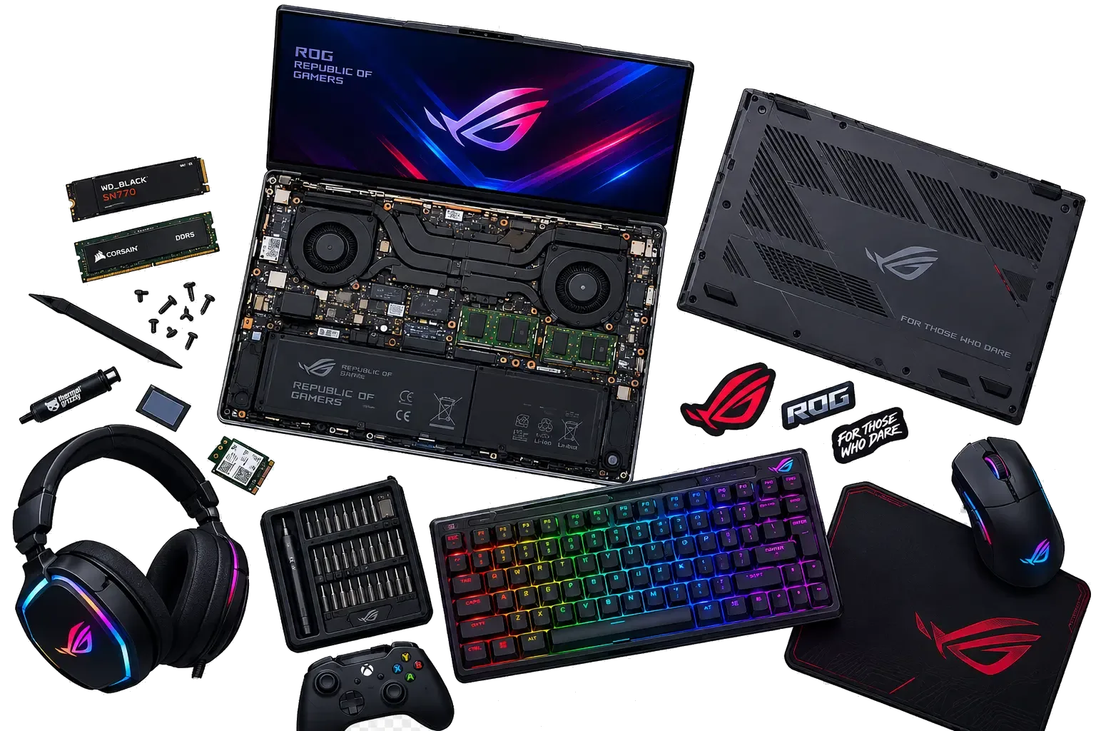 High-End Gaming Laptop with RGB lighting